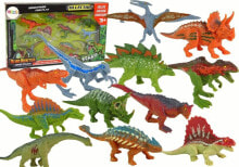 Figurka LeanToys Zestaw Figurki Dinozaury 12 sztuk Kolorowe