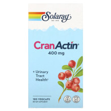 Фрукты и ягоды Соларай, CranActin, здоровье мочевыводящих путей, 180 растительных капсул