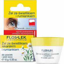Средство для ухода за кожей вокруг глаз FLOSLEK Żel pod oczy ze świetlikiem lekarskim i rumiankiem 10g