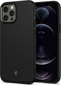 Чехлы для смартфонов чехол пластмассовый черный iPhone 12/12 Pro Spigen