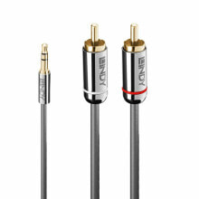 Audio Jack (3.5mm) to 2 RCA Cable LINDY 35333