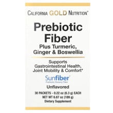 Prebiotic Fiber Plus Turmeric, Ginger, & Boswellia, 30 Packets, 0.22 oz (6.3 g) Each