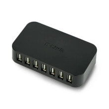 USB-концентраторы D-Link DUB-H7 - активный 7-портовый концентратор с блоком питания 5 В/3 А для Raspberry Pi