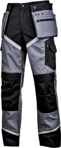 Lahti Pro TROUSERS BLACK AND GRAY WITH REFLECTIVE STRIPS, "2XL", CE, LAHTI
