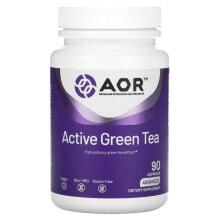 Advanced Orthomolecular Research AOR, Active Green Tea, зеленый чай, 90 растительных капсул