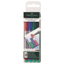 Письменные ручки faber-Castell MULTIMARK маркер 4 шт Черный, Синий, Зеленый, Красный 152604