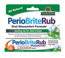 Ополаскиватели и средства для ухода за полостью рта nature's Answer PerioBriteRub гель для зубов и десен с ароматом мяты 14.2 г