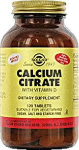 Кальций solgar Calcium Citrate Цитрат кальция с витамином D3 120 таблеток