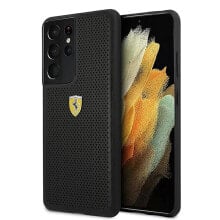 FERRARI FESPEHCS21LBK S21 Ultra G996 On Track Perforated phone case