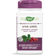 Витамины и БАДы для мочеполовой системы Nature's Way Uva Ursi Толокнянка обыкновенная для здоровья мочевыводящих путей 666 мг  60 растительных капсул