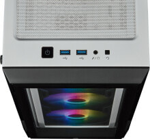 Компьютерные корпуса для игровых ПК corsair iCUE 220T RGB Midi Tower Белый CC-9011191-WW