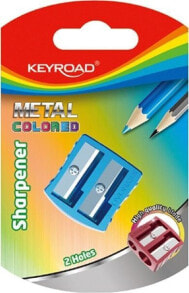 Детские точилки для карандашей keyroad Temperówka, aluminiowa, podwójna, blister, mix kolorów
