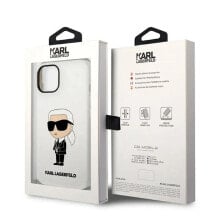 KARL LAGERFELD Klhcp14Msnikbch iPhone 14 Plus15 Plus 6.7 Silicone Ikonik phone case