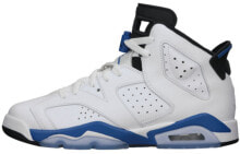 Jordan Air Jordan 6 Retro Sport Blue 高帮 复古篮球鞋 GS 白蓝 2014 / Кроссовки Jordan Air Jordan 6 Retro Sport Blue GS 2014 384665-107