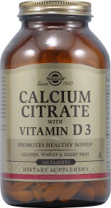 Кальций Solgar Calcium Citrate with Vitamin D3 Цитрат кальция с витамином D3 - 240 таблеток
