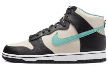 Nike Dunk High EMB 耐磨轻便 高帮 板鞋 男款 黑米蓝 / Кроссовки Nike Dunk High EMB DO9455-200