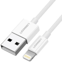 Ugreen cable USB 2.0 A lightning 2m, 5V/2.4A iPhone 7 / 7plus / 6S/ 6 / 6 Plus, iPhone 5s/5c/5, iPad Mini/Mini 2, iPad 1 m Белый 20728