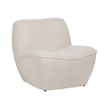 Armchair White MDF Wood Foam 100 % polyester 71 x 81 x 66 cm