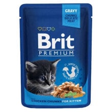 BRIT Premium Cat Kitten Chicken wet food for cat 100g