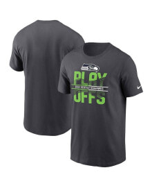 Nike men's Anthracite Seattle Seahawks 2022 NFL Playoffs Iconic T-shirt