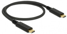 DeLOCK 83043 USB кабель 0,5 m 2.0 USB C Черный