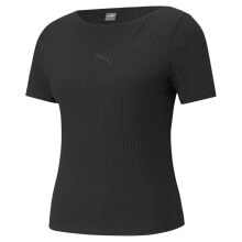 PUMA Her Ribbed Slim Short Sleeve T-Shirt