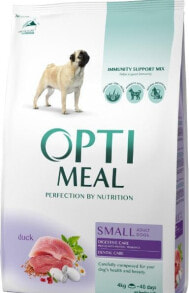 Сухие корма для собак сухой корм для собак OPTIMEAL, PIES SMALL, PERFECTION BY NUTRITION, для взрослых,  с уткой, 4 кг