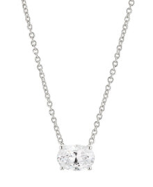 Eliot Danori Oval Cubic Zirconia Necklace, 16" + 2" extender, Created for Macy's купить онлайн