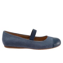 Softwalk Napa MJ S1760-421 Womens Blue Narrow Leather Mary Jane Flats Shoes купить в аутлете