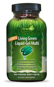 Витаминно-минеральные комплексы Irwin Naturals Living Green Liquid-Gel Multi For Men Активная пищевая добавка для мужчин 90 капсул