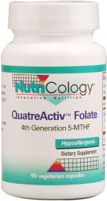 Витамины группы В nutriCology QuatreActiv Folate Гипоаллергенный фолат 90 вегетарианских капсул