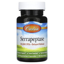 Serrapeptase, Delayed Release, 120,000 SPUs, 30 Vegetarian Capsules