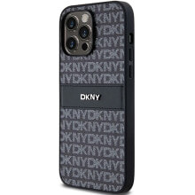 DKNY Dkhcp14Xprthslk iPhone 14 Pro Max 6.7 Leather Mono Stripe phone case