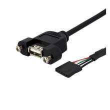 Компьютерные разъемы и переходники StarTech.com USBPNLAFHD3 кабельный разъем/переходник IDC USB A Черный
