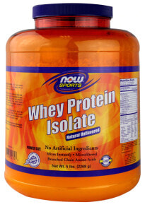Сывороточный протеин NOW Foods Sports Whey Protein Isolate Изолят сывороточного протеина, натуральный, без вкуса  2268 г