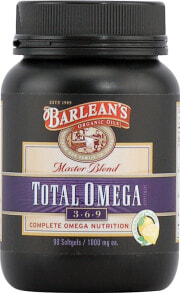 Рыбий жир и Омега 3, 6, 9 barlean&#039;s Organic Total Omega Lemon Омега-3,6 и 9 из масел льна и огуречника 90 гелевых капсул