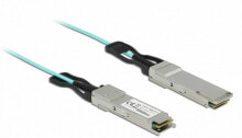 Delock Active Optical Cable QSFP+ 10 m - 10 m - QSFP+ - QSFP+ - Male/Male - Aqua colour - 40 Gbit/s