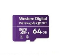 Карты памяти для фото- и видеокамер Western Digital WD Purple SC QD101 карта памяти 64 GB MicroSDXC Класс 10 WDD064G1P0C