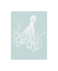 Trademark Global fab Funky White Octopus on Seafoam E Canvas Art - 19.5