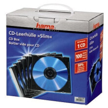 Диски и кассеты Футляры для оптических дисков 100 диск (ов) Hama 00051270