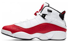 Jordan Air Jordan 6 Rings 六冠王 高帮 复古篮球鞋 男款 白红 / Кроссовки Jordan Air Jordan 6 Rings 322992-120