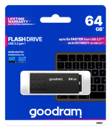 Goodram UME3 USB флеш накопитель 64 GB USB тип-A 3.2 Gen 1 (3.1 Gen 1) Черный UME3-0640K0R11