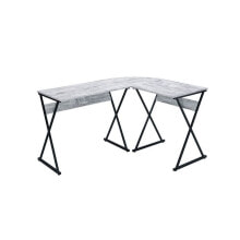 Simplie Fun zafiri Writing Desk, White & Black Finish