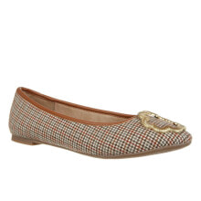 Купить коричневые женские туфли Sam & Libby: Sam & Libby Women's Rust Houndstooth Classic Coco Luxe Ballet Flat Size US 7