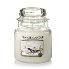 Yankee Candle Vanilla восковая свеча Круглый Ваниль Белый 1 шт 10.00114.0751