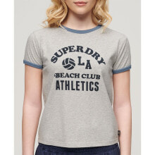 SUPERDRY Beach Graphic Fitted Ringer Short Sleeve T-Shirt