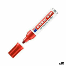 Постоянный маркер Edding 550 Красный (10 штук)