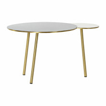 Side table DKD Home Decor Black Golden Aluminium White (67 x 50 x 37 cm)