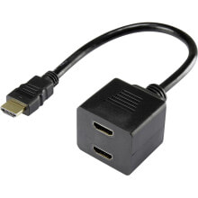 RF-4212177 - 0.2 m - HDMI Type A (Standard) - 2 x HDMI Type A (Standard) - 1920 x 1080 pixels - Black