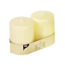 Decorative candles  pAPSTAR 15362 - Cylinder - Ivory - 45 h - 2 pc(s)